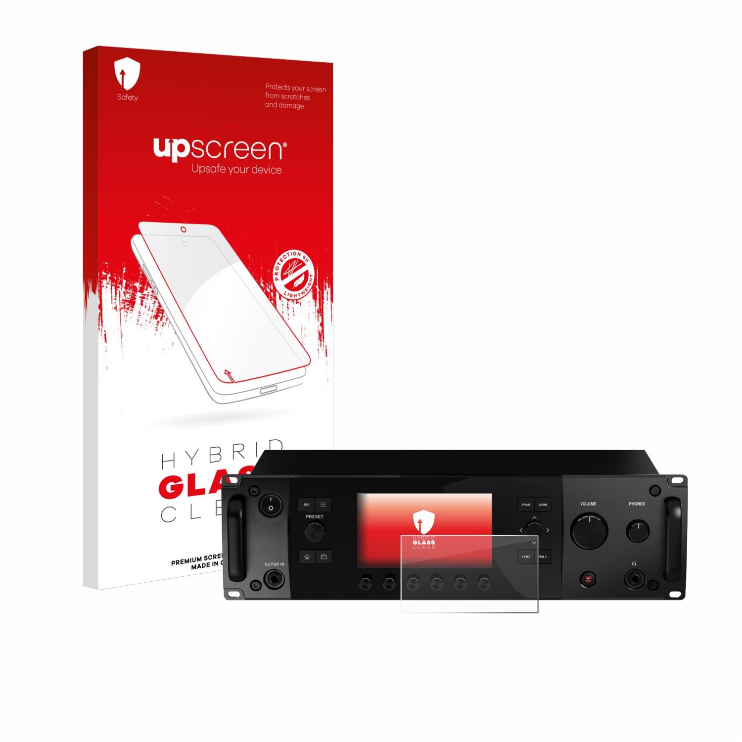 upscreen Hybrid Glas Panzer-Folie für Line 6 Helix Rack