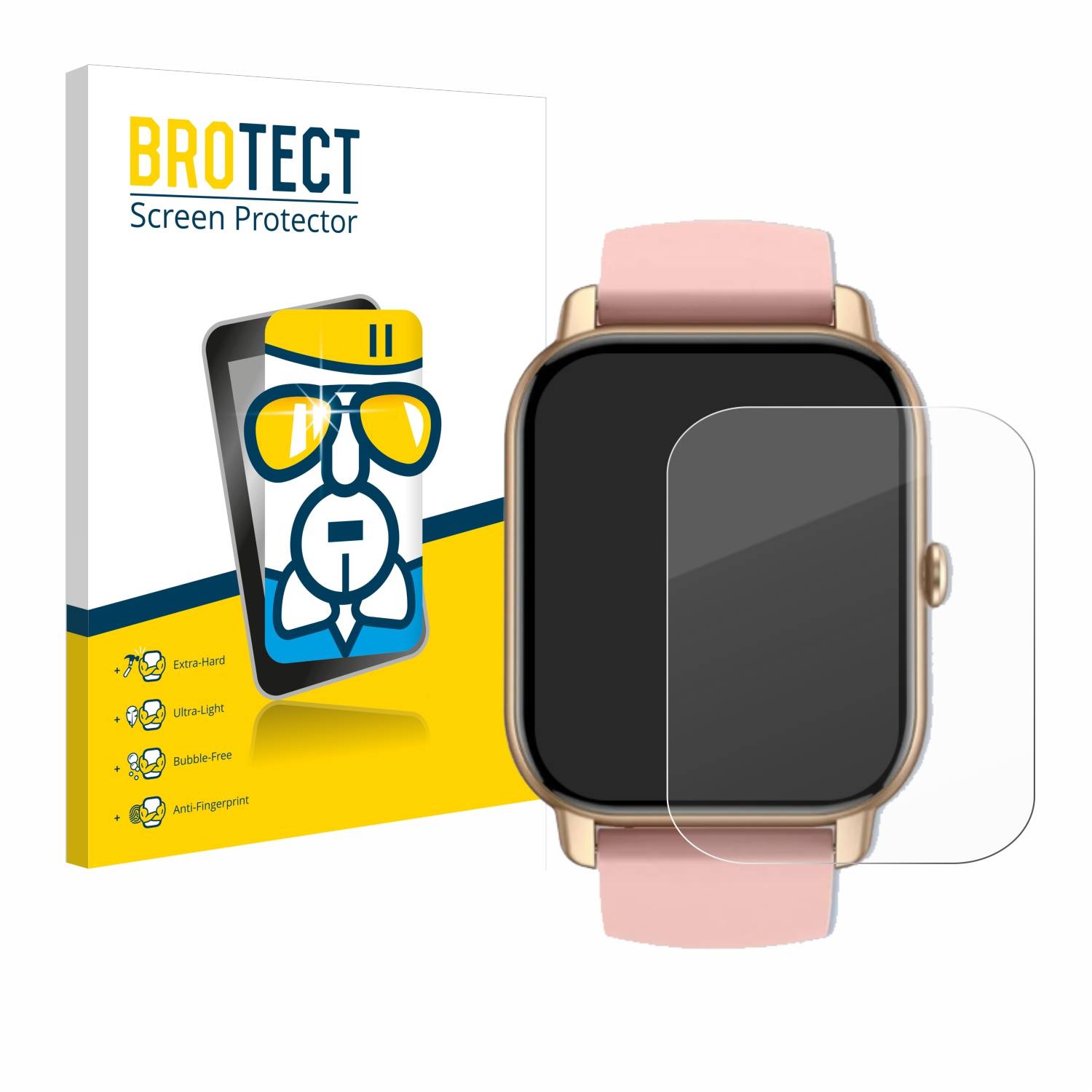 BROTECT AirGlass Glas Panzer-Folie für Sross Smartwatch 1.83 - Schutzglas