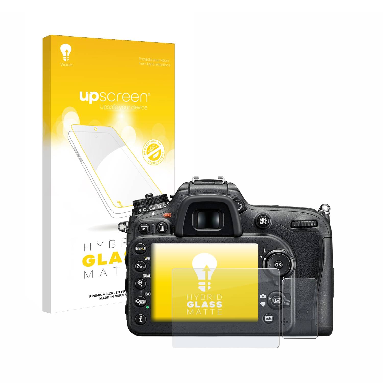 upscreen Flexible Schutz Glas Folie für Nikon D7200 Schutzglas 9H Hybridglas Matt Entspiegelt