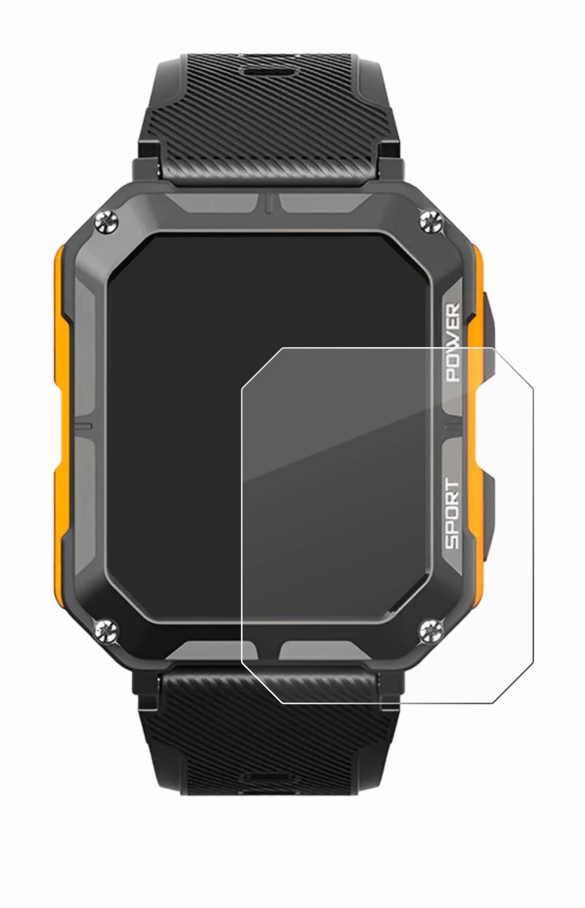 BROTECT AirGlass Glas Panzer-Folie für Njord Gear The Indestructible Smartwatch - Schutzglas