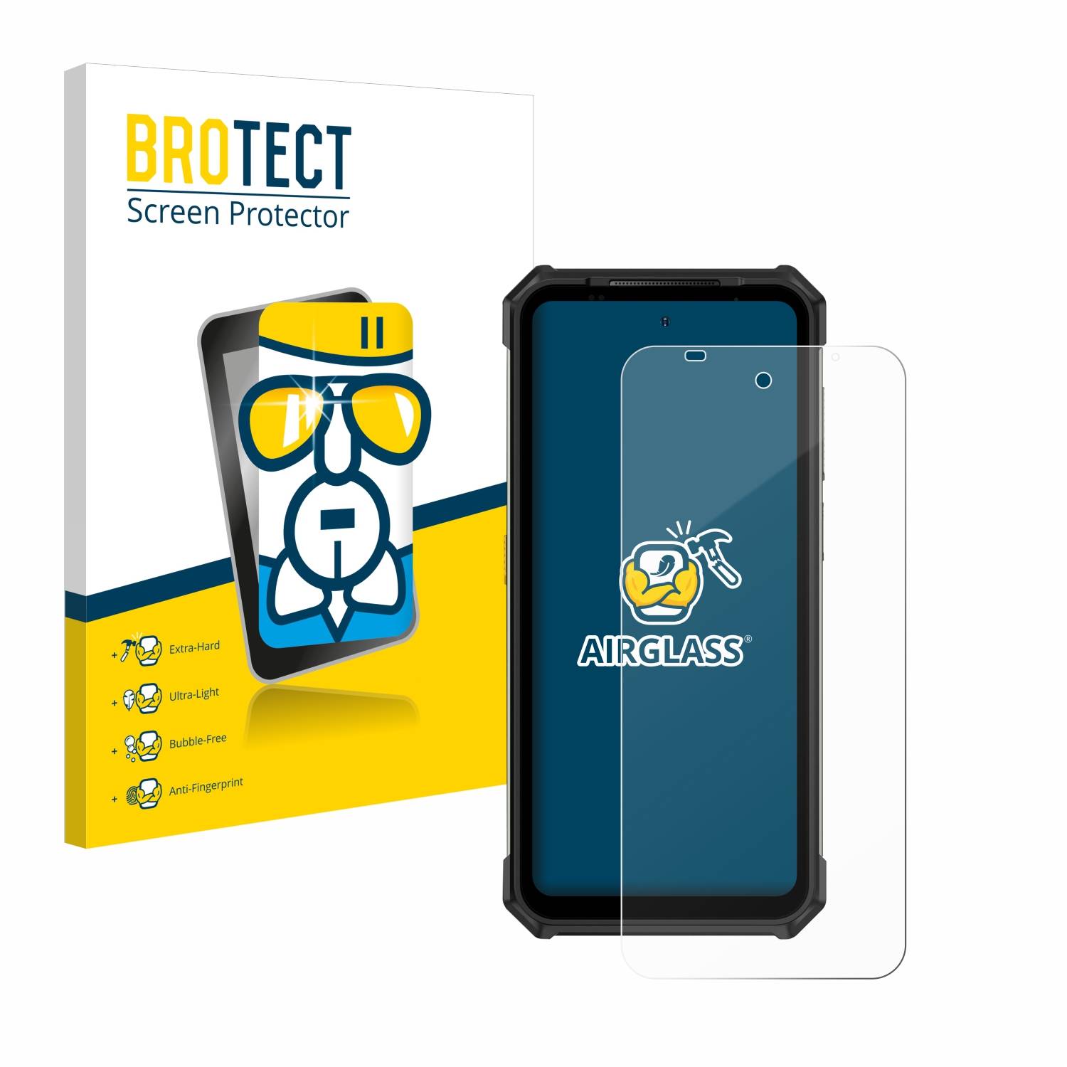 BROTECT AirGlass Flexible Schutz Glas Folie für Ulefone Armor 24 Klar Transparent