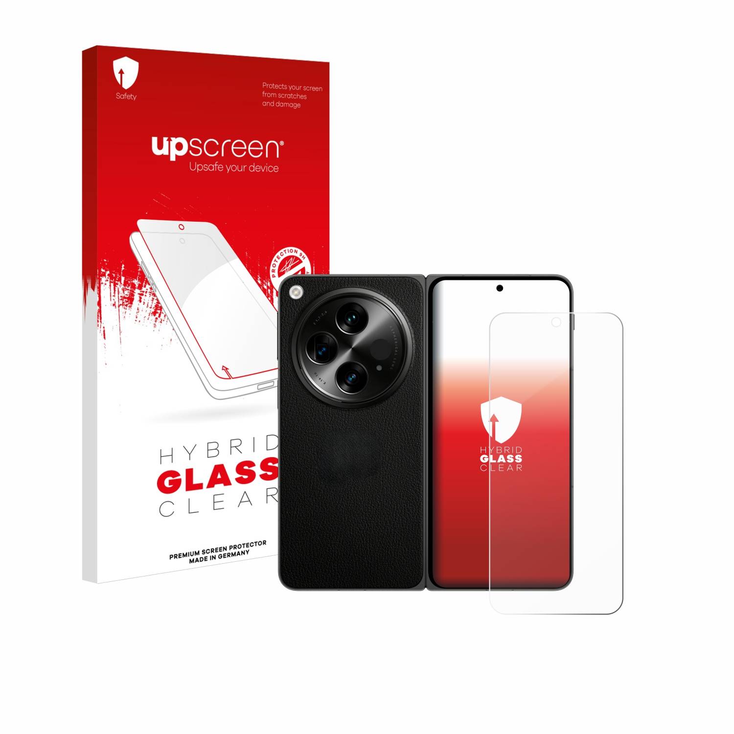 upscreen Hybrid Glas Schutz-Folie für OnePlus Open (case-friendly)