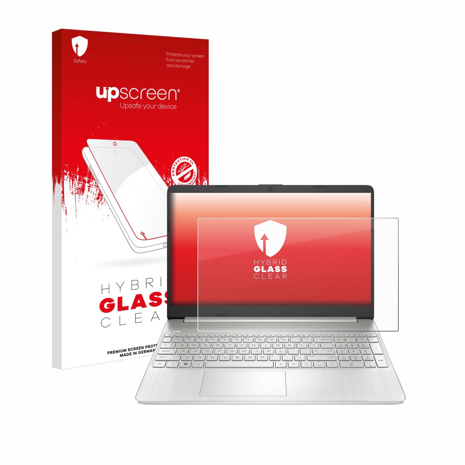 upscreen Flexible Schutz Glas Folie für HP Laptop 15s-eq2677ng Schutzglas 9H Hybridglas Klar