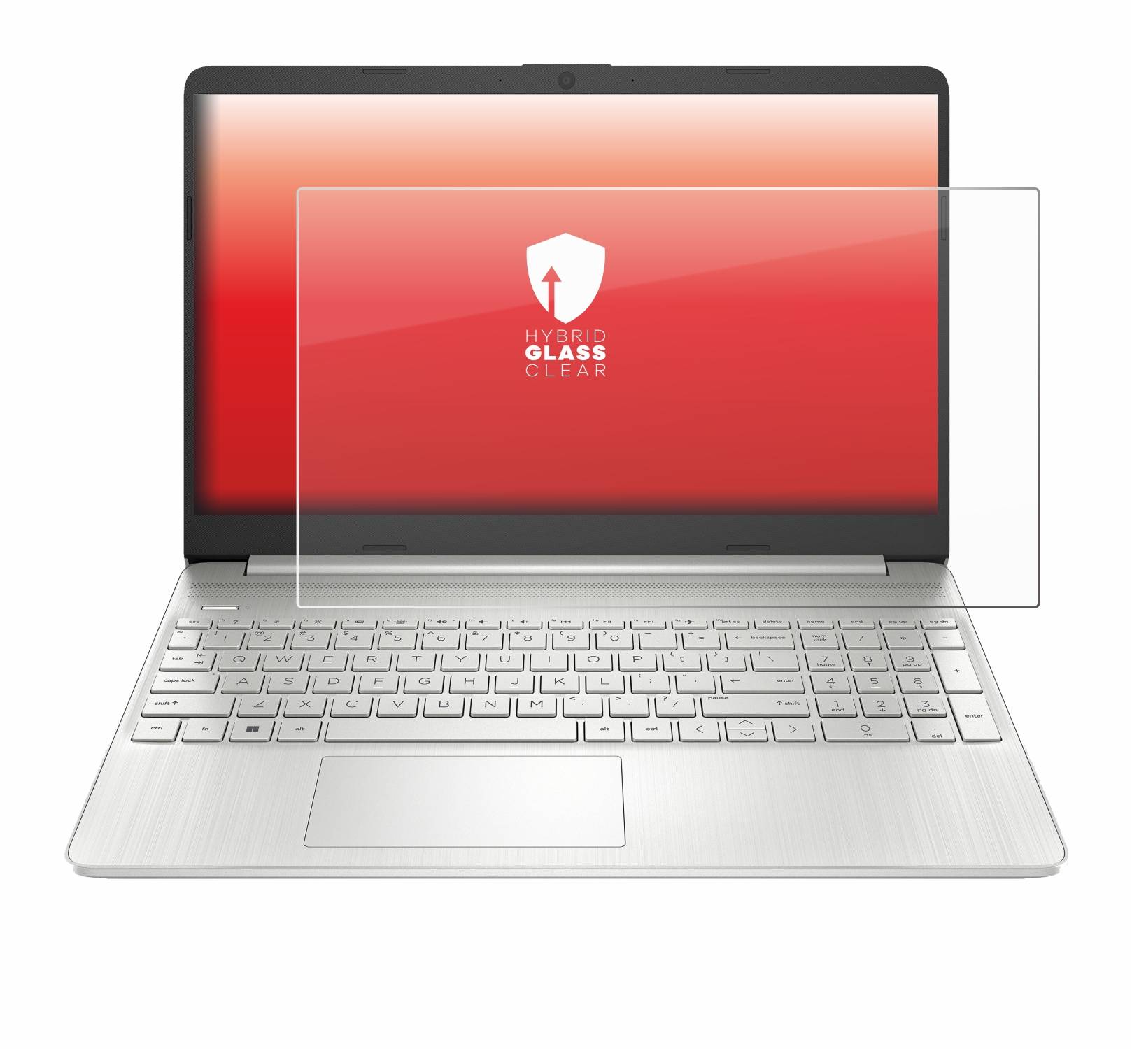 upscreen Flexible Schutz Glas Folie für HP Laptop 15s-eq2677ng Schutzglas 9H Hybridglas Klar
