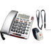 Amplicomms BIGTEL 50 Alarm Plus Schnurgebundenes Seniorentelefon Optische Anrufsignalisierung, Freisprechen Beleuchtetes Display