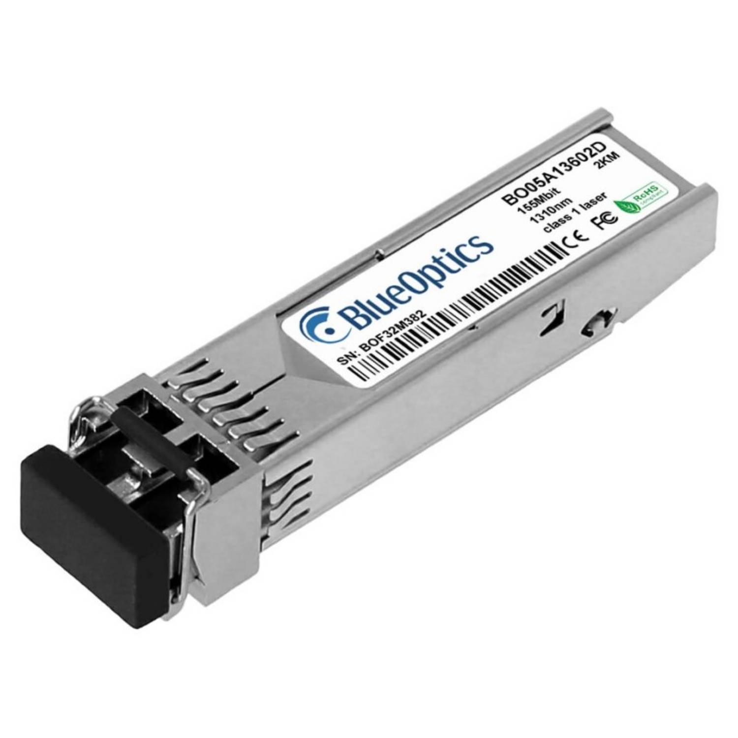 BlueOptics KTI Networks SFP-FC-M-A-A BlueOptics BO05A13602D SFP Transceiver, 100BASE-FX, Multimode Fiber, 1310nm, 2KM
