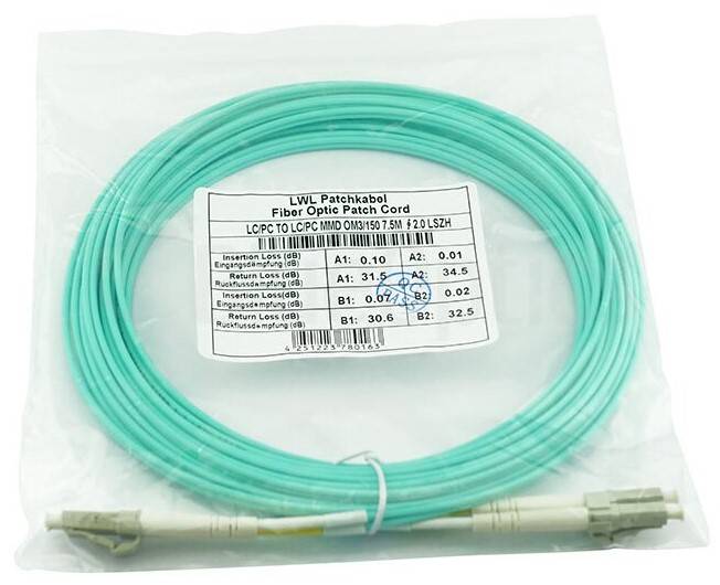 BLUEOPTICS - 050502T512000003M kompatibles LC-LC Multimode OM3 Patchkabel 3 Meter