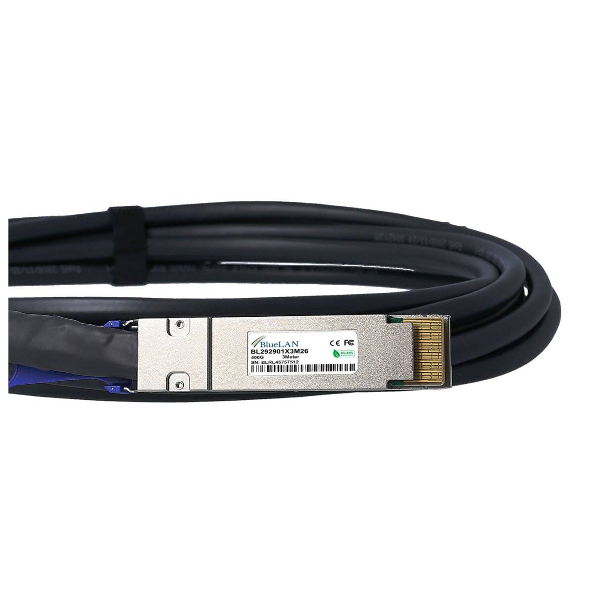 Gigamon CBL-601 QSFP-DD BlueLAN Direct Attach Kabel, 400GBASE-CR4, , 26 AWG, 1 M
