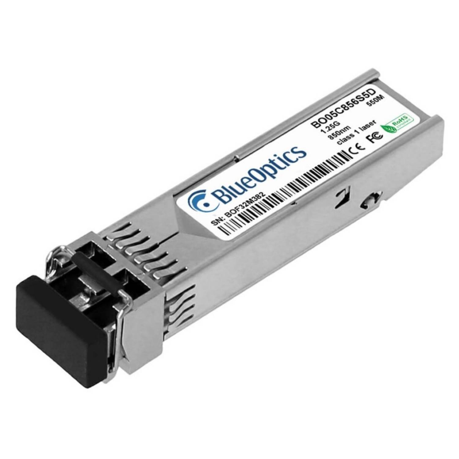 BlueOptics Finisar (Dell) FTLF8519P3BNL-FC BlueOptics BO05C856S5D SFP Transceiver, 1000BASE-SX,