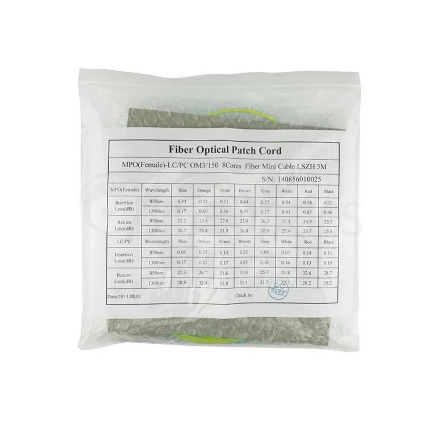 BlueOptics 3HE13897AA-1 kompatibles MPO-4xLC Singlemode Patchkabel 1 Meter