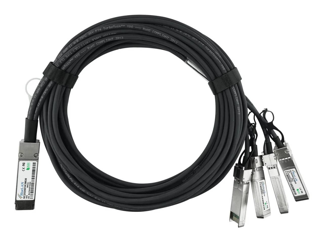 BlueOptics Extreme Networks 40G-DACP-QSFP4SFP1M BlueLAN QSFP DAC SC253501K1M30