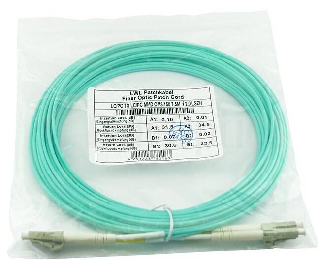 BLUEOPTICS - 050502T512000015M kompatibles LC-LC Multimode OM3 Patchkabel 15 Meter