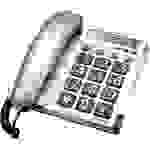 Amplicomms BigTel 48 Schnurgebundenes Seniorentelefon Optische Anrufsignalisierung Matt Silber, Grau