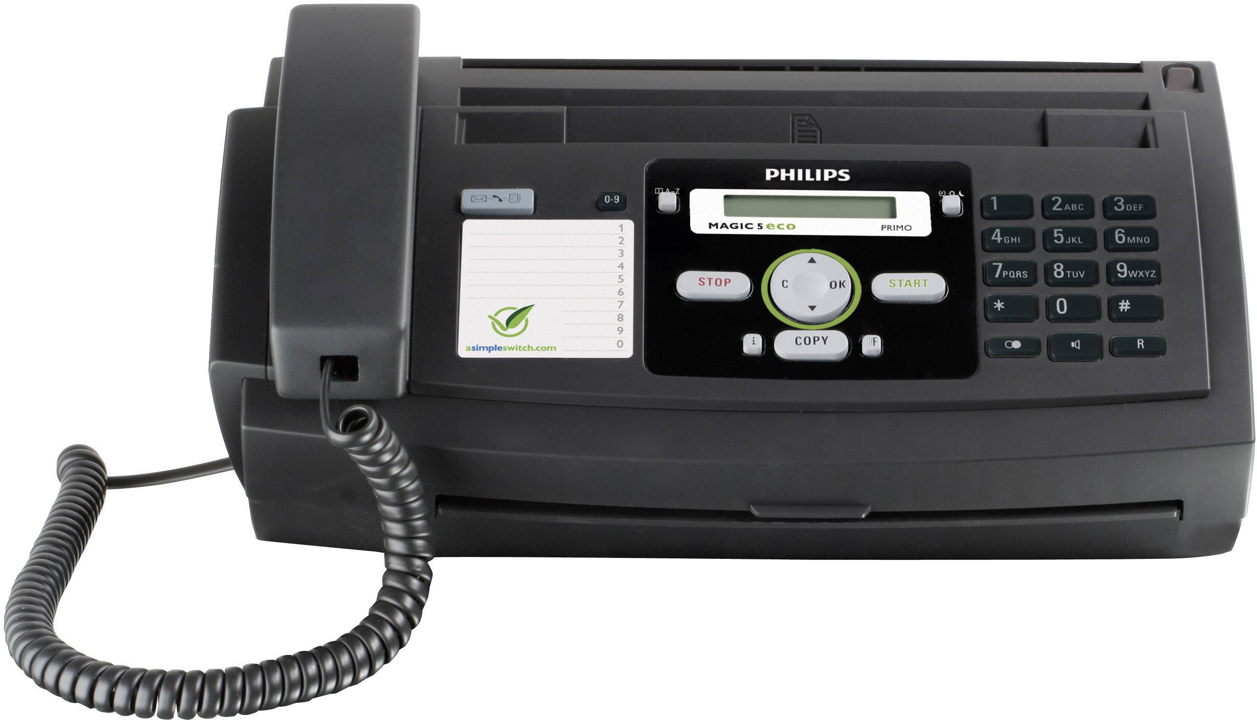 Philips Magic 5 eco Primo Thermotransfer-Faxgerät Sende- /Empfangsspeicher 15 Seiten