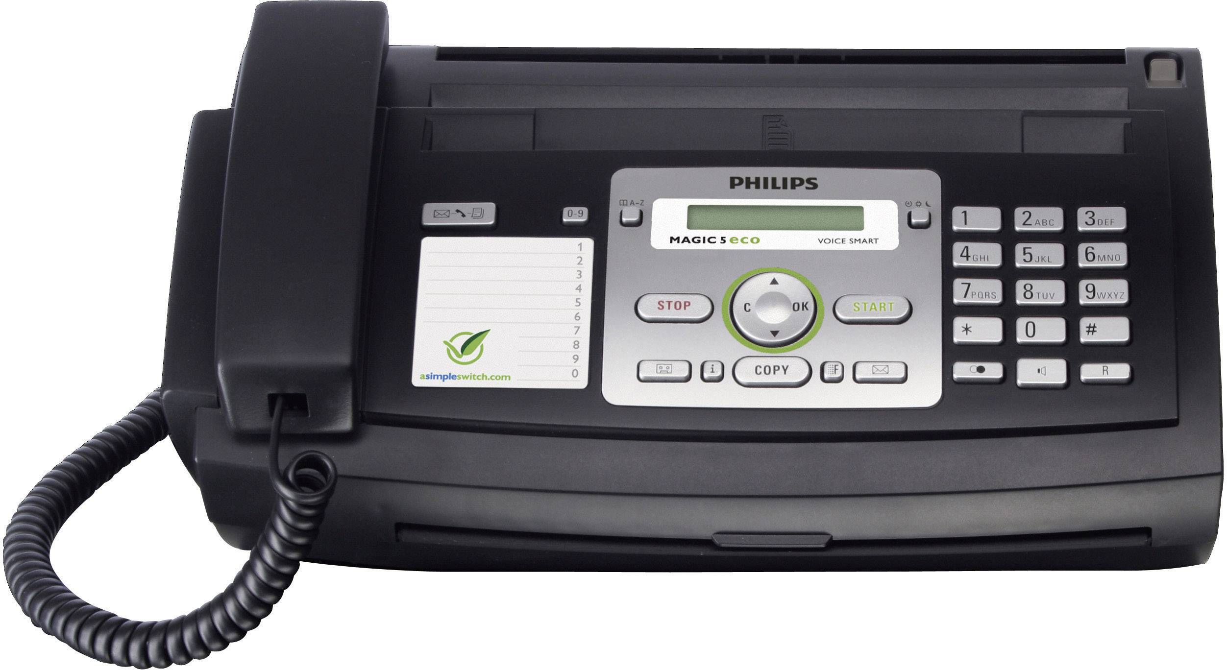 Philips Magic 5 eco Voice smart Thermotransfer-Faxgerät Sende- /Empfangsspeicher 15 Seiten