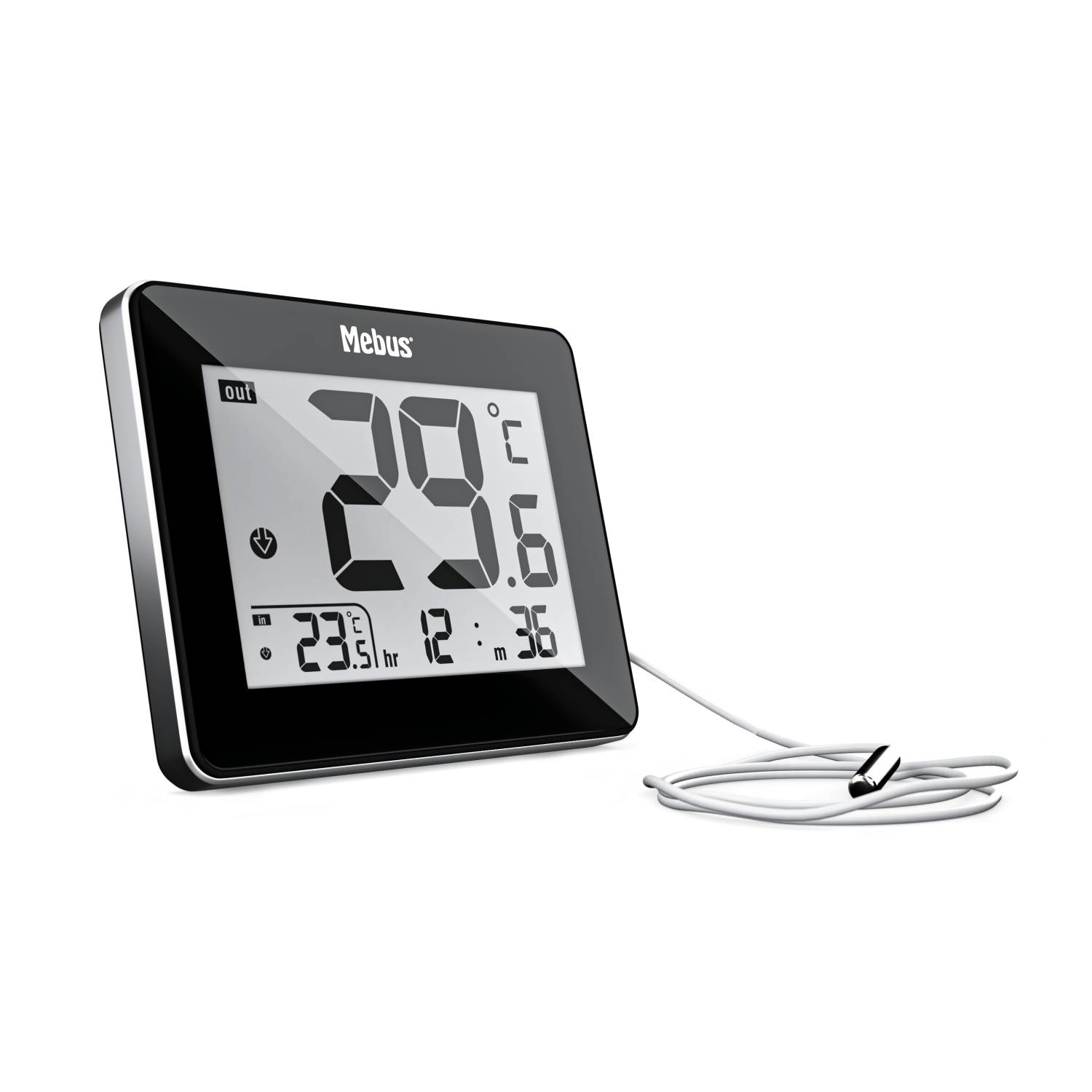 Mebus 48432 - Elektronisches Umgebungsthermometer - Drinnen/Draußen - F - °C -