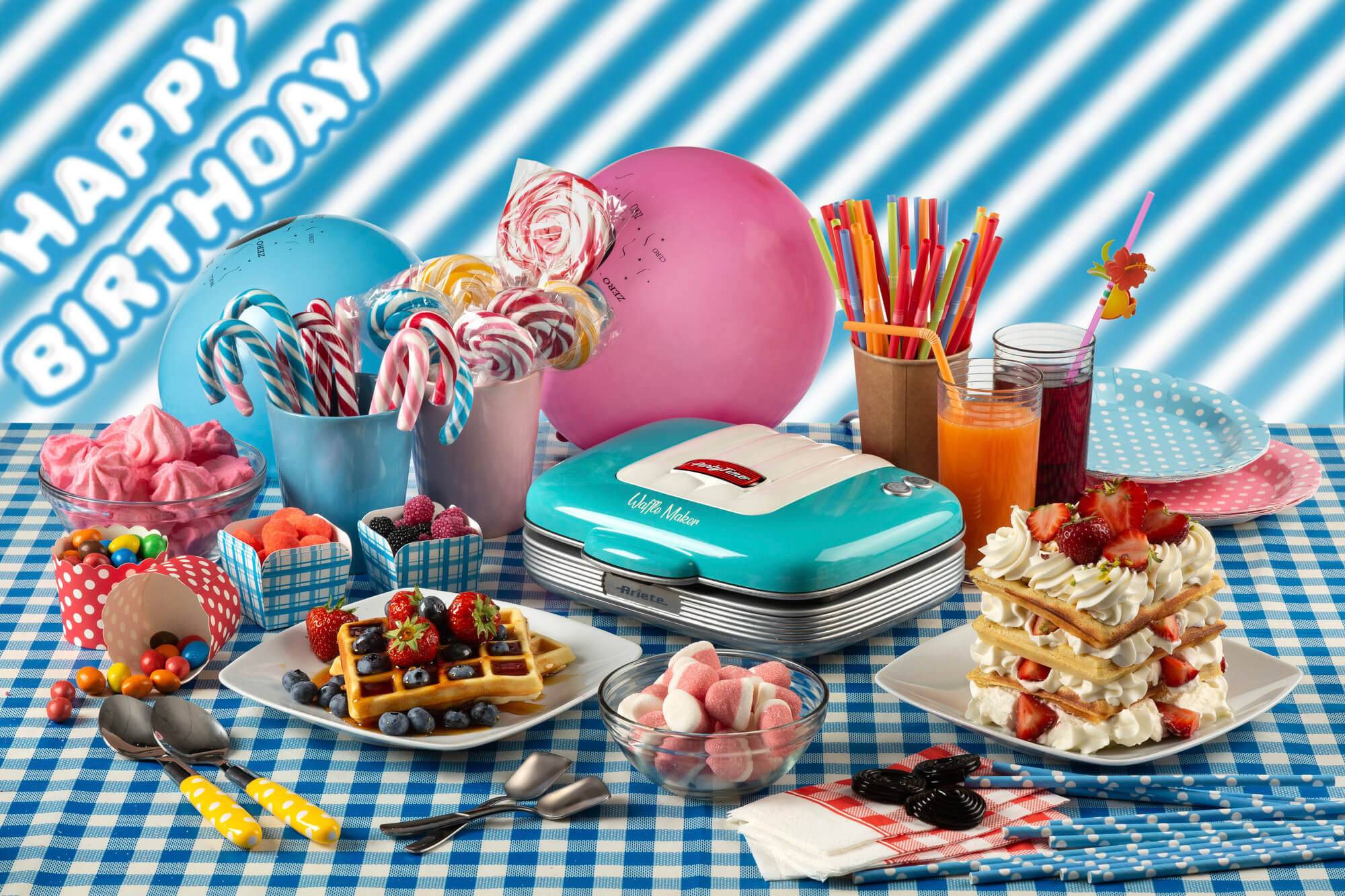 Ariete 1973/01 - Hellblau - 700 W - 700 W - 700 W - 210 mm - 250 mmWaffle Maker