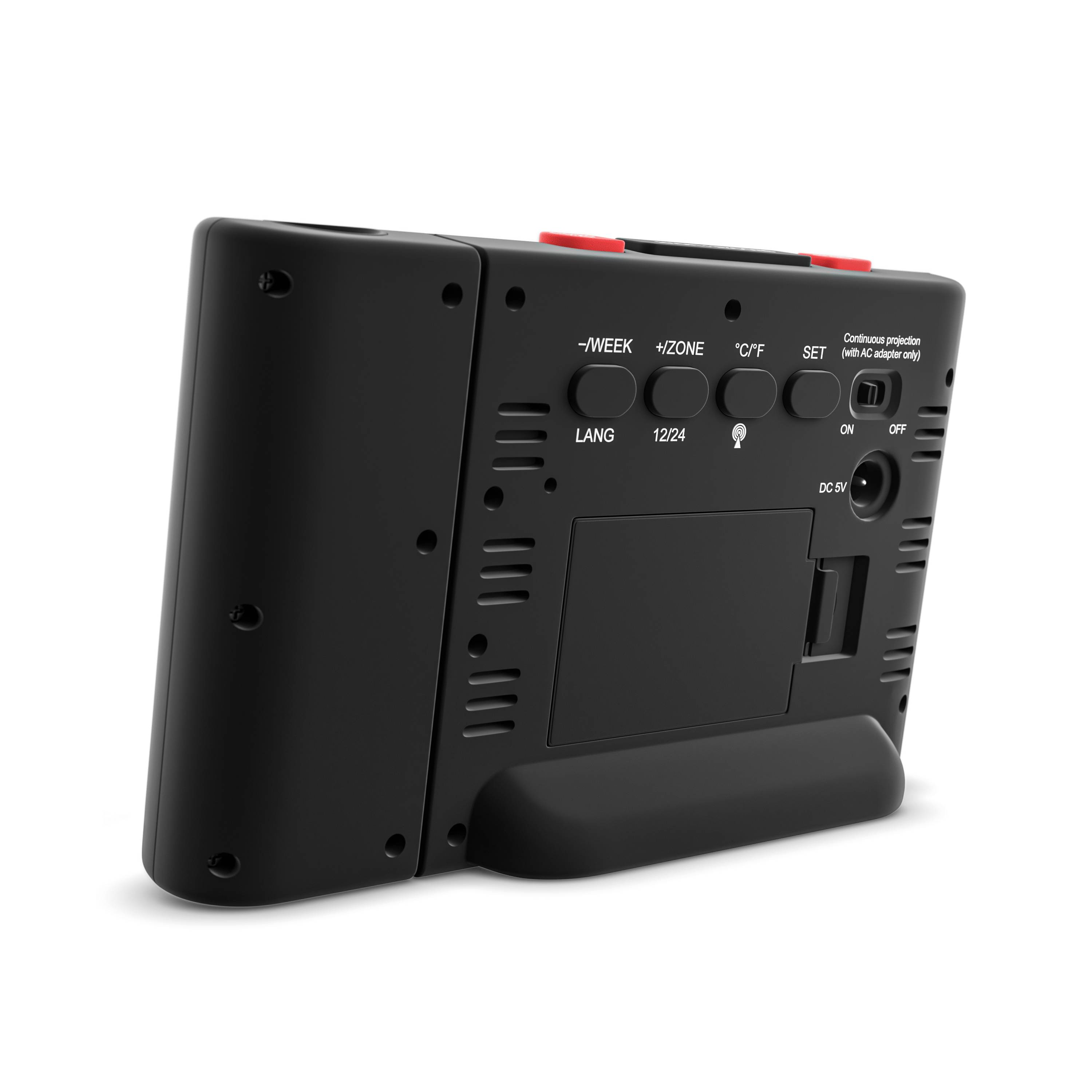 Mebus 25795, Digitaler Wecker, Rechteck, Schwarz, 12/24 h, F, °C, Zeit