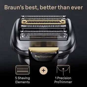 braun 218221 series 9 pro+ wet & dry Rasierapparat metallisch