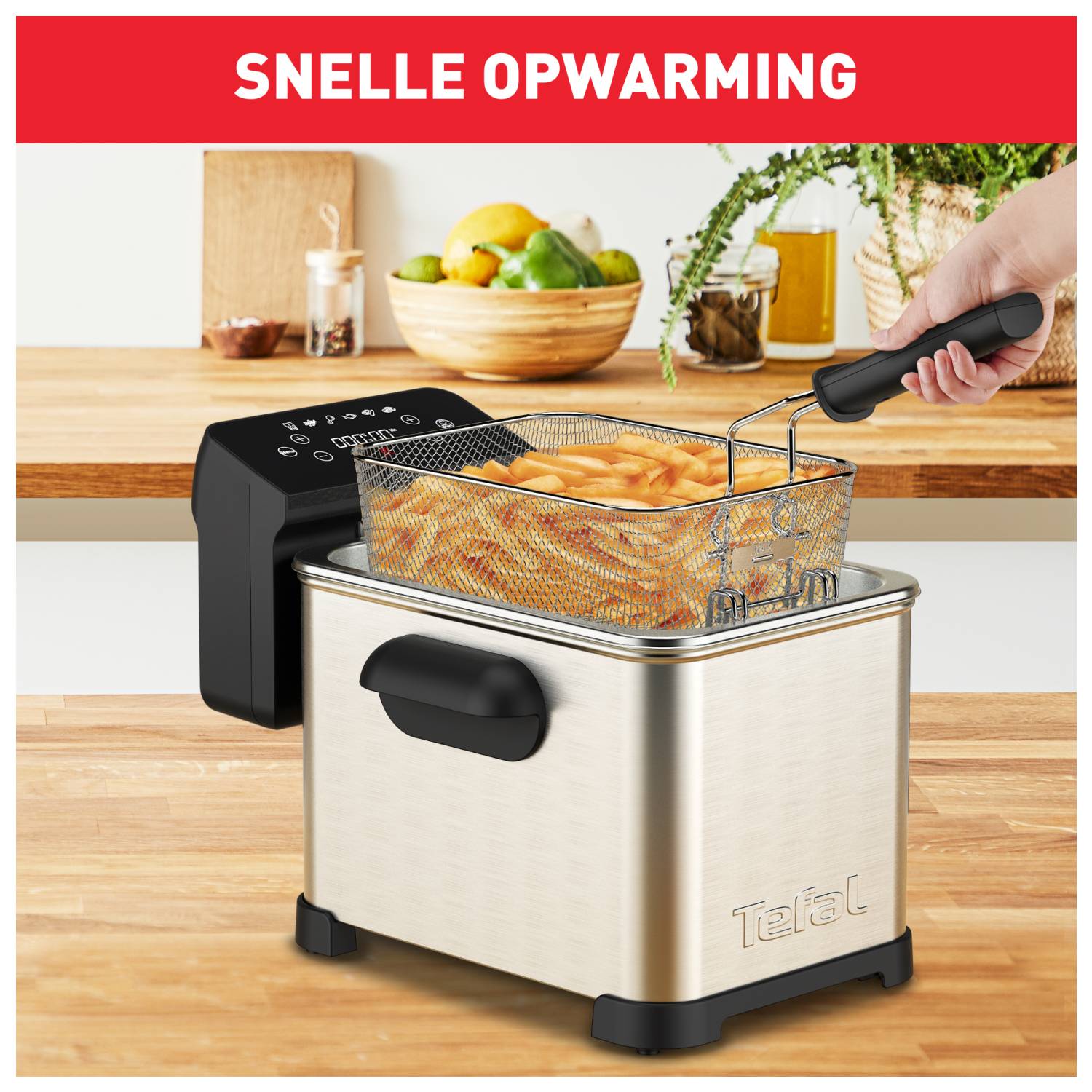 TEFAL Family Pro Digital FR705D, Fritteuse, 4 l, 1,3 kg, 4 l, Metall, 130 °C