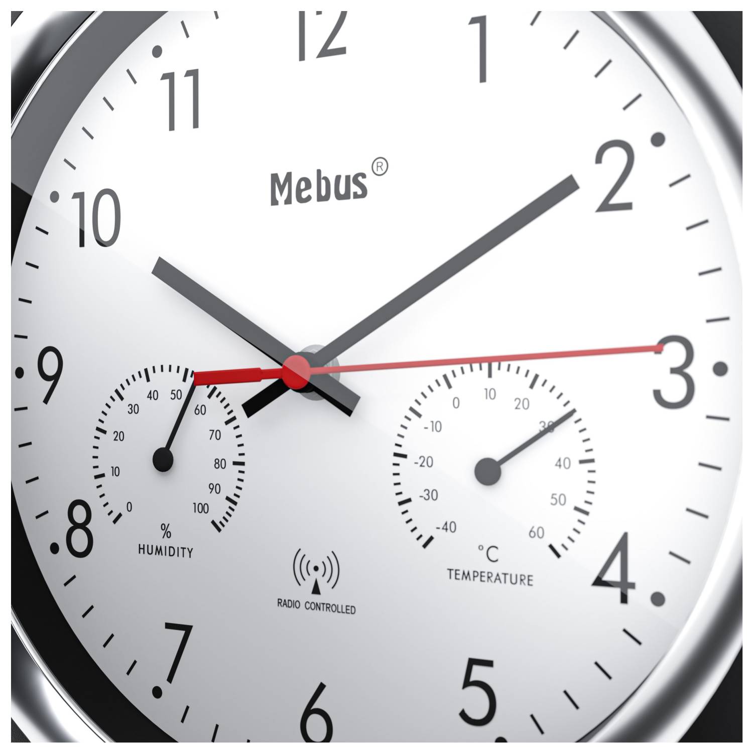 19453 Funk-Wanduhr mit Thermo-/Hygrome