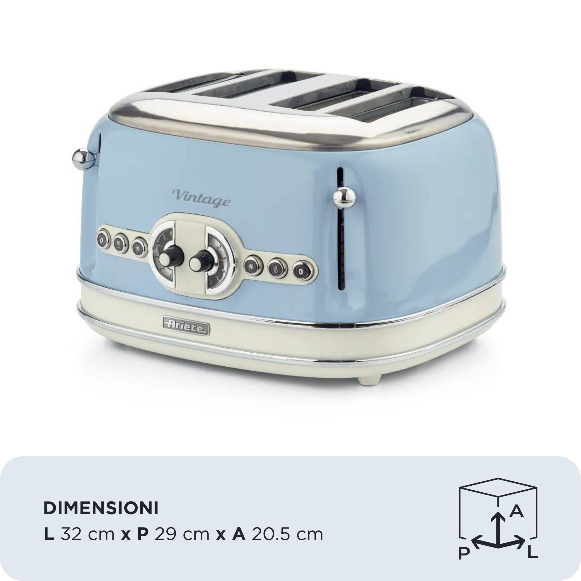 Ariete 0156/05 6 4 Scheibe(n) 1600 W Blau, Chrom, Weiß