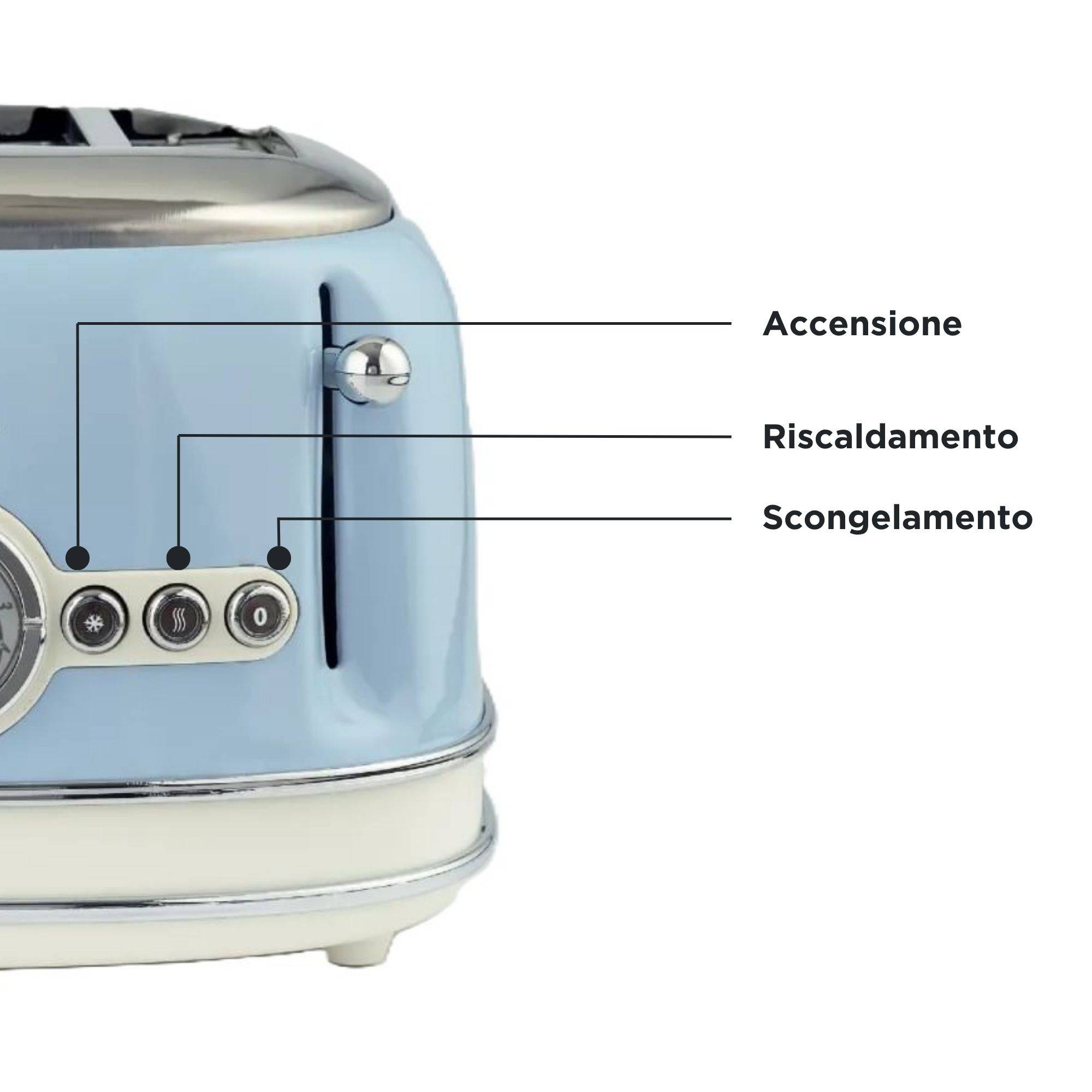 Ariete 0156/05 6 4 Scheibe(n) 1600 W Blau, Chrom, Weiß