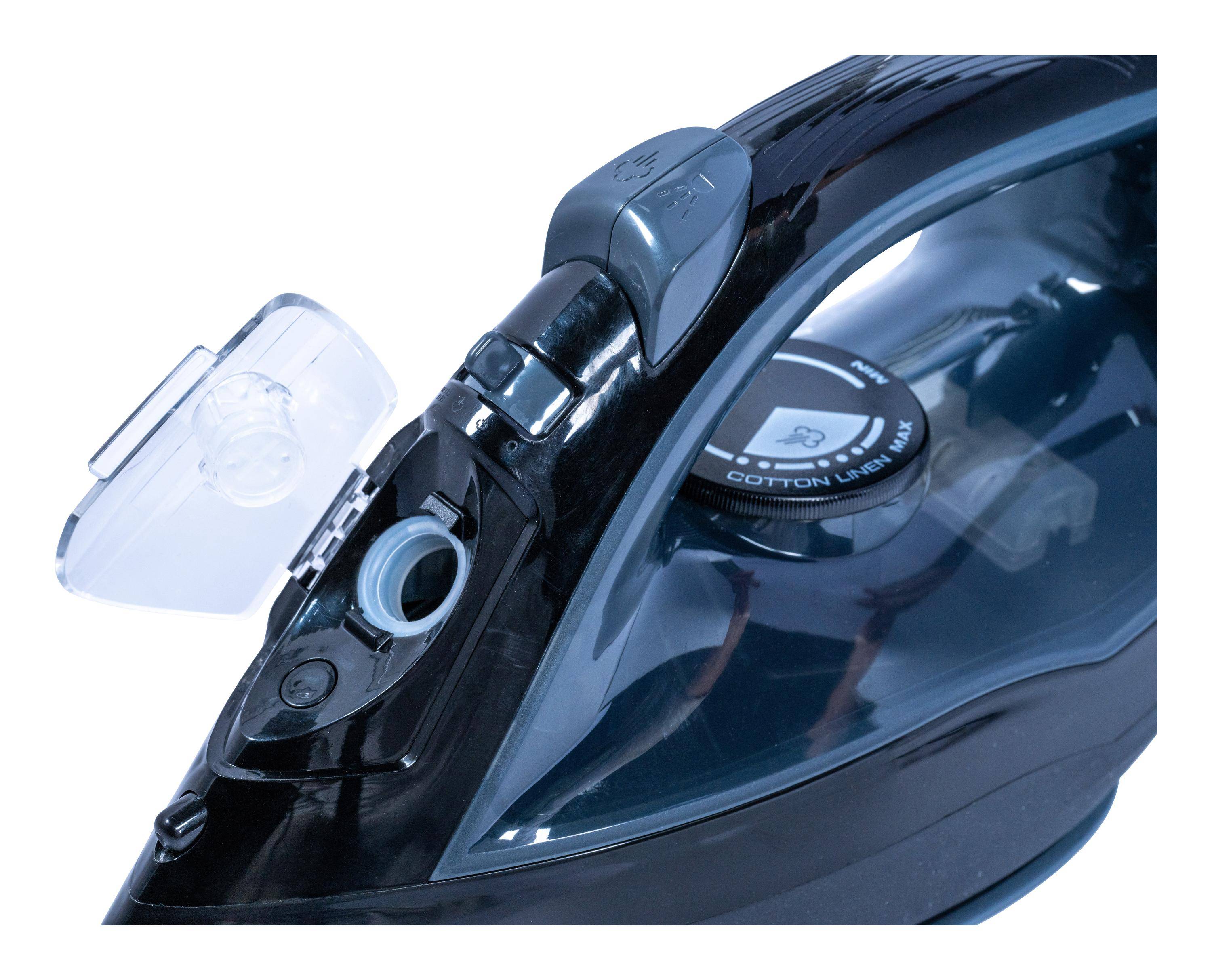 Tornado Dampfbügeleisen 2000 Watt Keramiksohle, Dampfbügeleisen, Keramik-Bügelsohle, 1,8 m, 170 g/min, Schwarz, 35 g/min