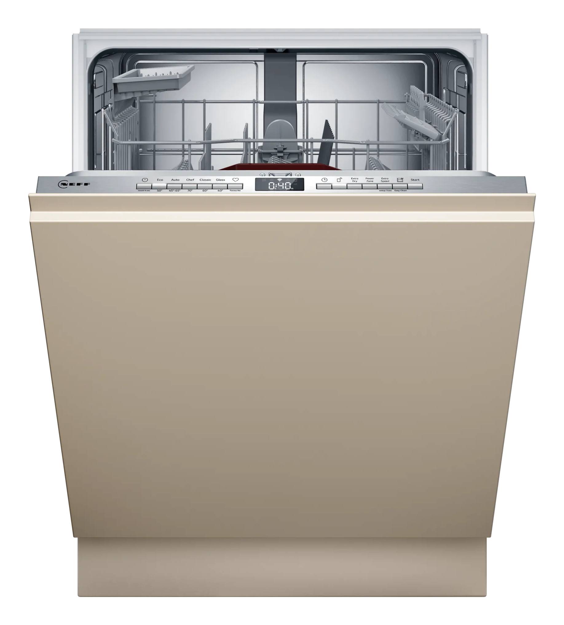 Neff S275EAX16E, Voll integriert, Standardgröße (60 cm), Tasten, höher, Korb, Edelstahl