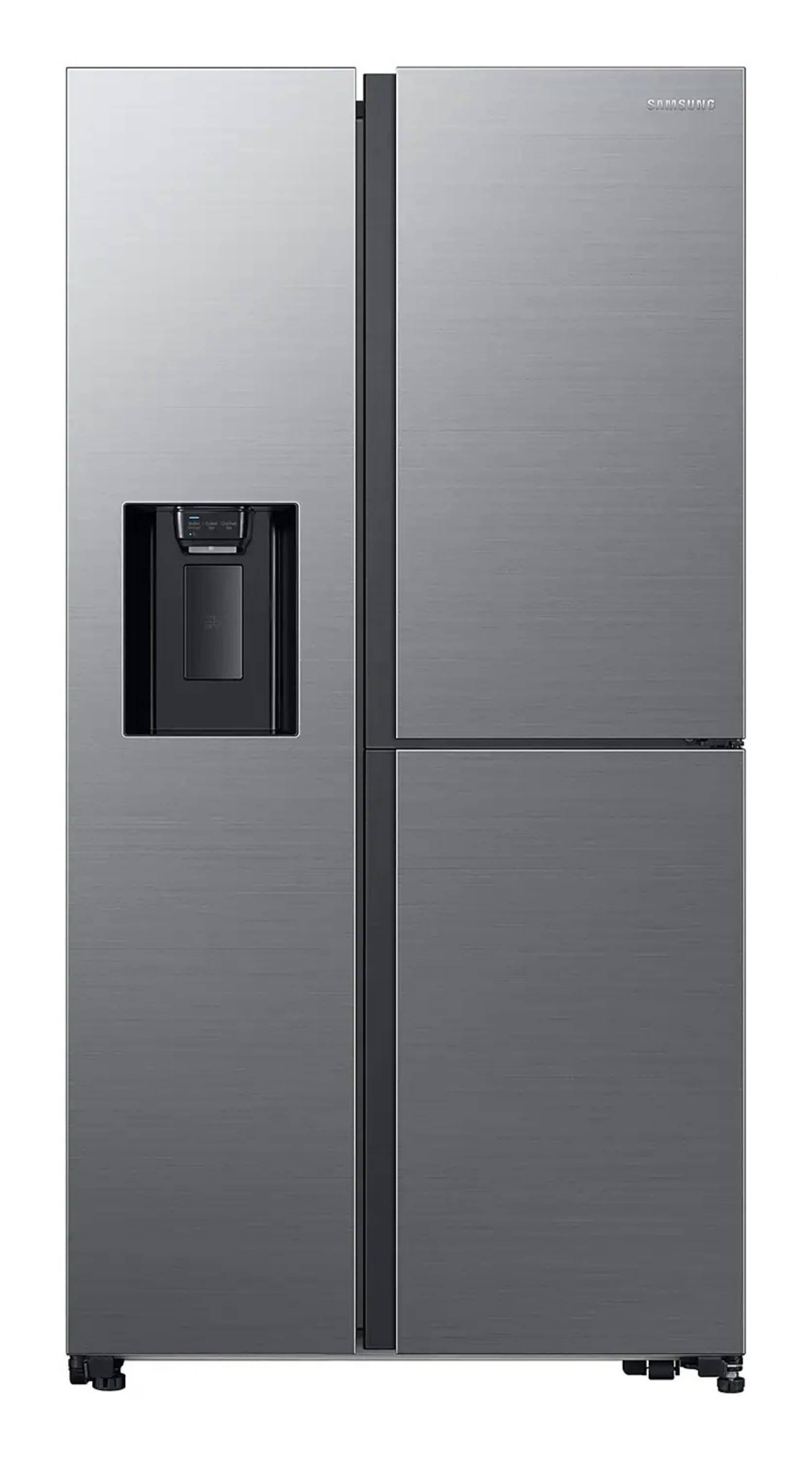 Side-by-side with food showcase door and water tank, 628 , free-standing, stainless steel