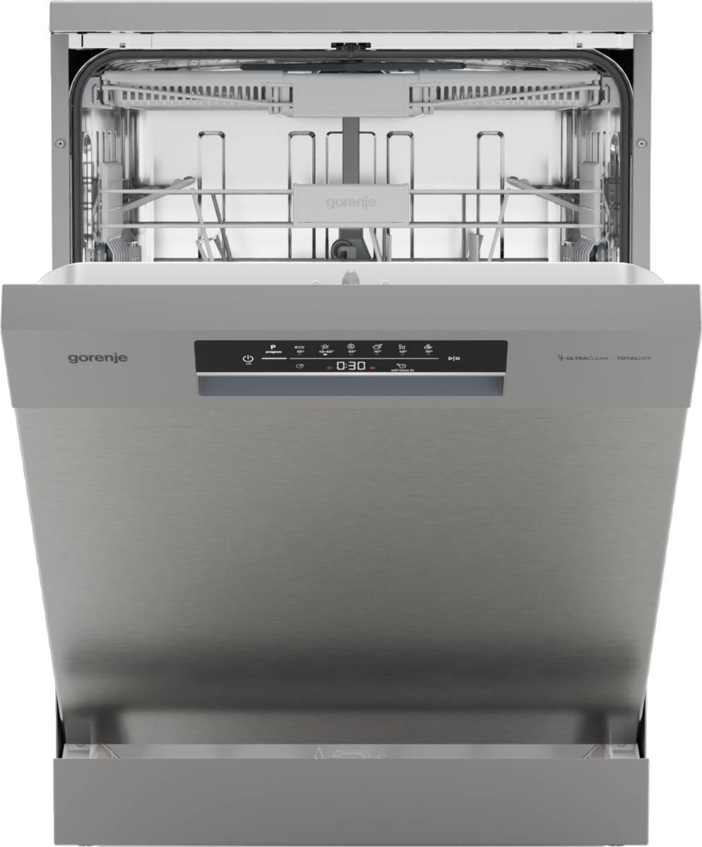 Gorenje Geschirrspüler GS643C90X BK065, Freistehend, Standardgröße (60 cm), Edelstahl, Berührung, 3 Korb/Körbe, Edelst