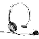 Hama 40625 Telefon On Ear Headset kabelgebunden Mono Silber, Schwarz