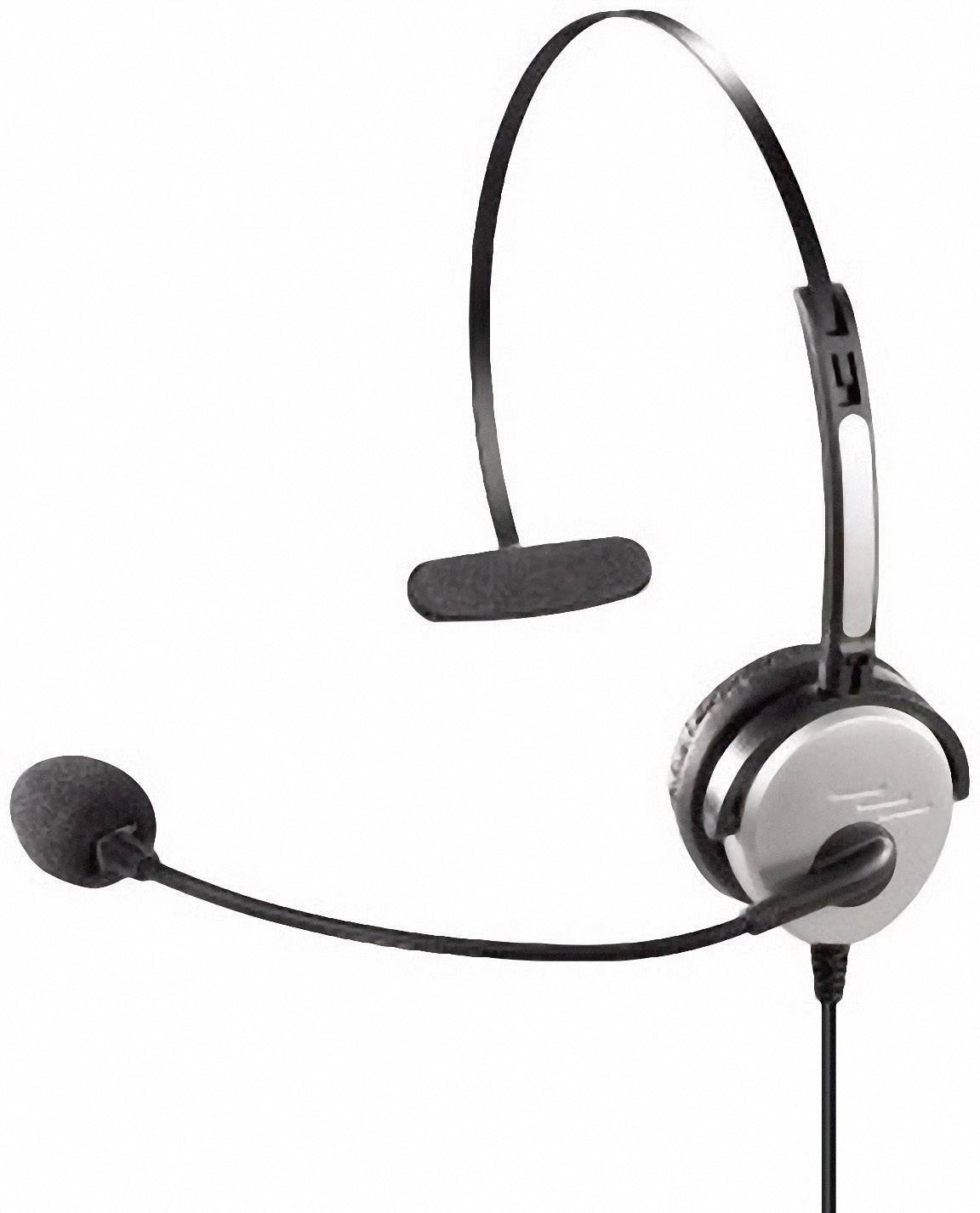 Hama 40625 Telefon On Ear Headset kabelgebunden Mono Silber, Schwarz