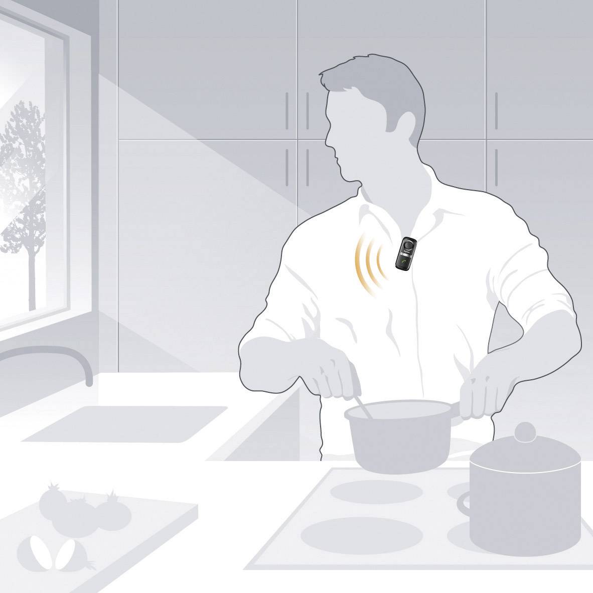 Gigaset L410 Freisprechclip Schwarz, Silber