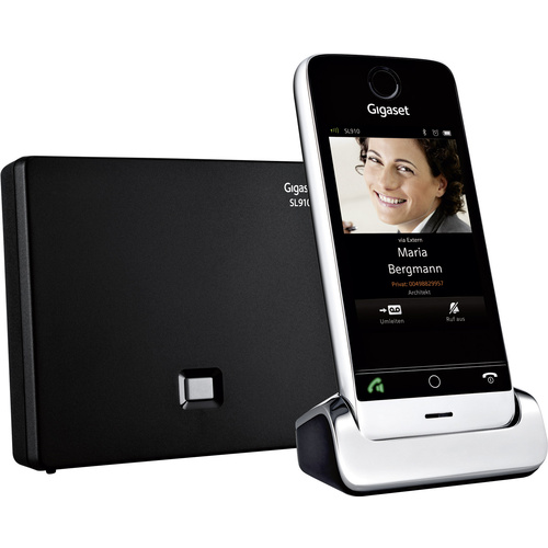 Gigaset SL910A DECT, GAP, Bluetooth® Schnurloses Telefon analog Anrufbeantworter, Touchscreen Edels
