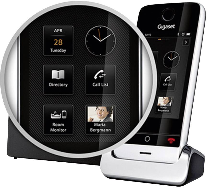 Gigaset SL910H DECT Mobilteil Metall, Schwarz