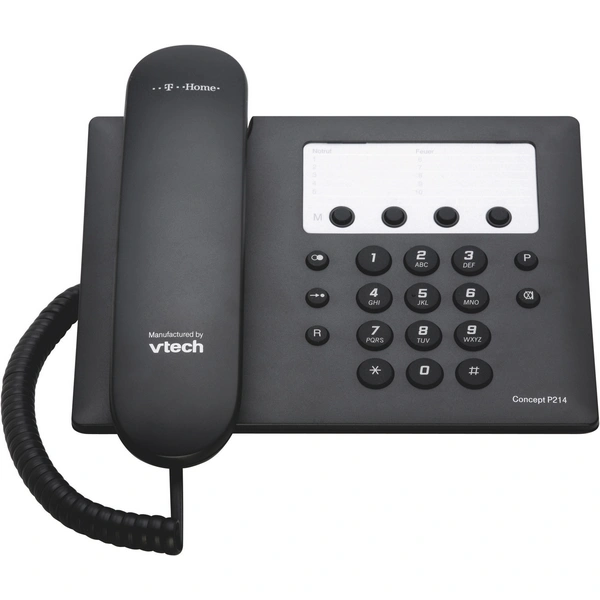 Telekom Concept P214 Schnurgebundenes Telefon, analog Freisprechen kein Display Schwarz Telekom Concept P214 Schnurgebundenes Telefon, analog Freisprechen kein Display Schwarz