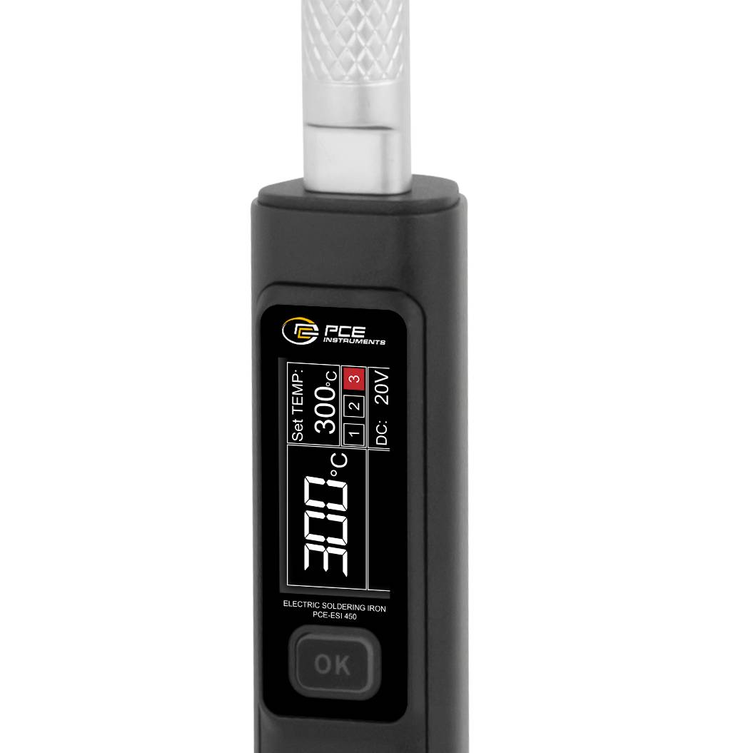 PCE Instruments PCE-ESI 450 Lötkolben 240V 100W Spitzform 100 - 450°C inkl. Lötspitze