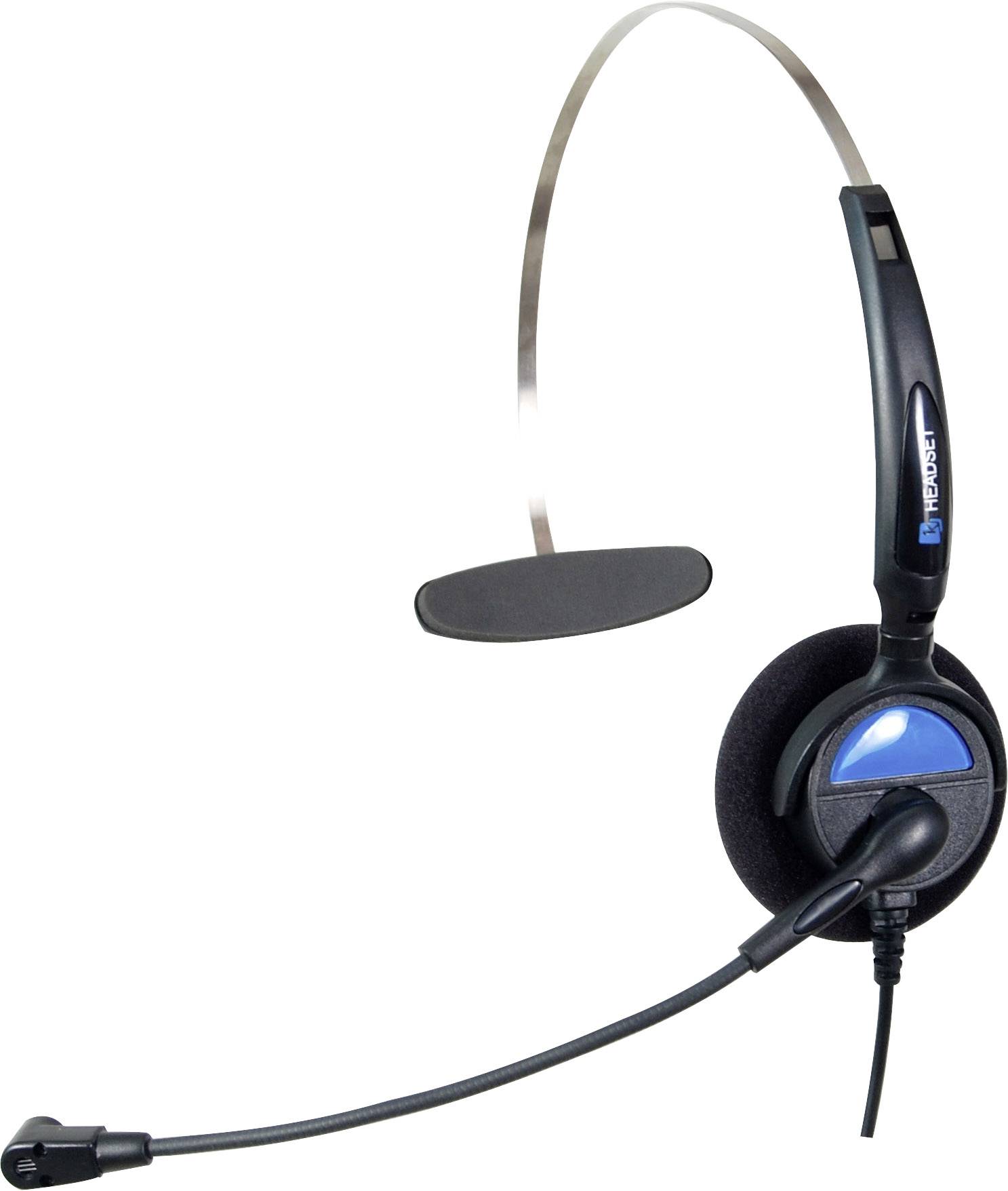 Basetech KJ-97 On Ear Headset kabelgebunden Mono Schwarz Telefon