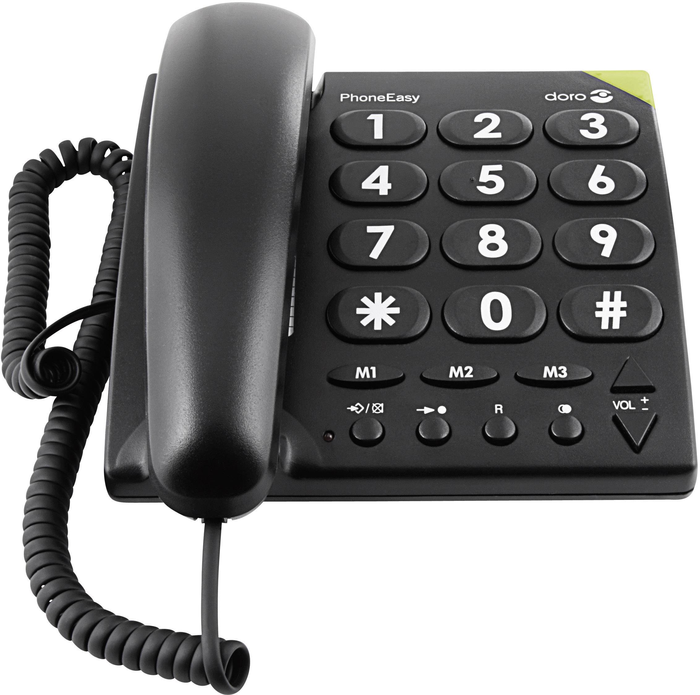 IVS Industrievertret. Großtastentelefon doroPhoneEasy311c sw