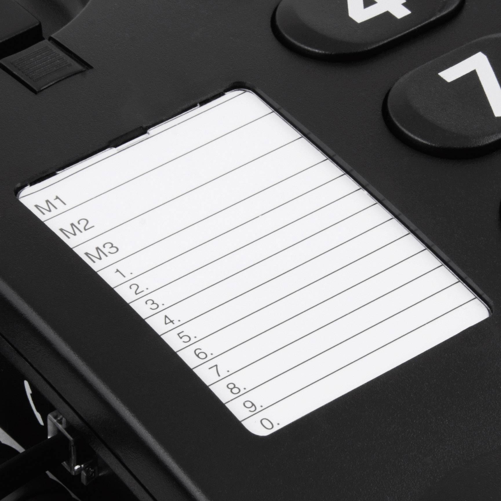 doro PhoneEasy 311c Schnurgebundenes Seniorentelefon Optische Anrufsignalisierung, Freisprechen kein Display Schwarz