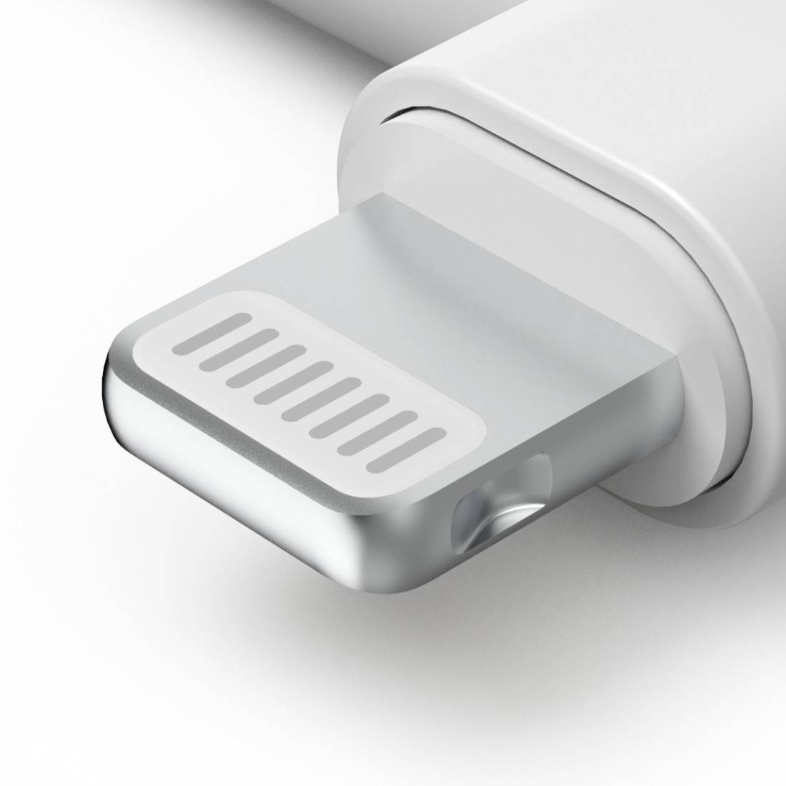 hama 00201700 Aux-Adapter Lightning – 3,5-mm-Klinke-Buchse, 90° Winkelstecker, Weiß