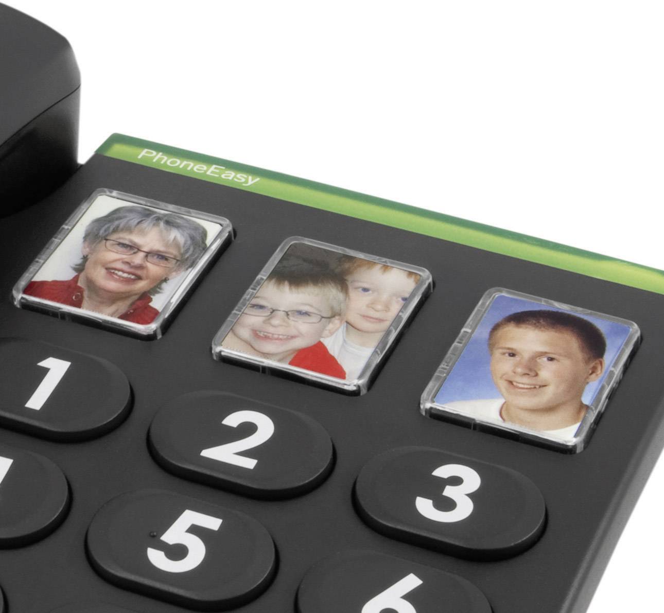 doro PhoneEasy 331ph Schnurgebundenes Seniorentelefon Foto-Tasten kein Display Schwarz