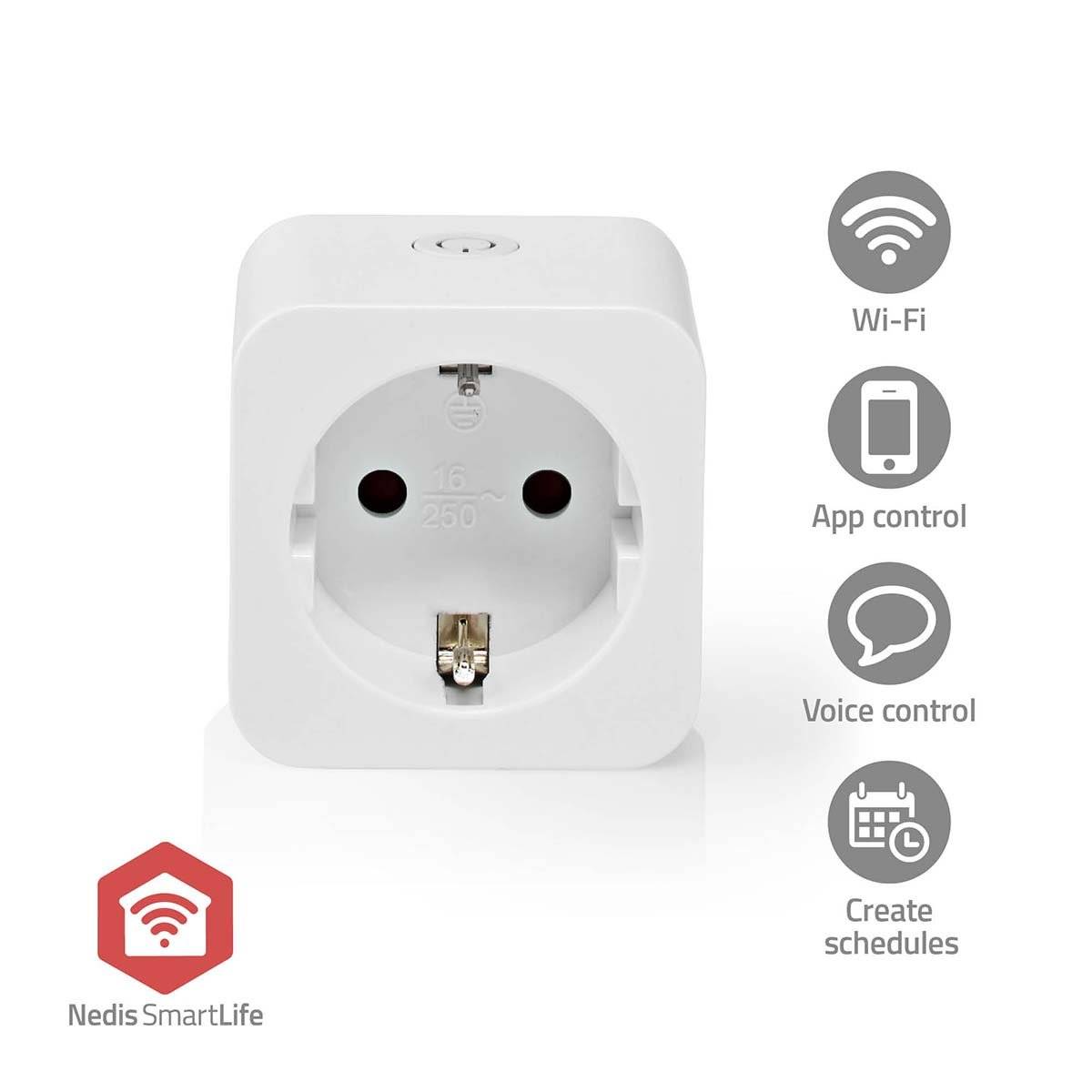 Nedis SmartLife Smart Stecker Zigbee 3.0 | Leistungsmesser | 3680 W | Hybrid