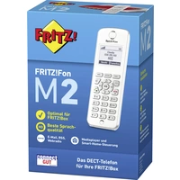 AVM FRITZ!Fon M2 Schnurloses Telefon VoIP Babyphone, Freisprechen Beleuchtetes Display Weiß, Silber AVM FRITZ!Fon M2 Schnurloses Telefon VoIP Babyphone, Freisprechen Beleuchtetes Display Weiß, Silber