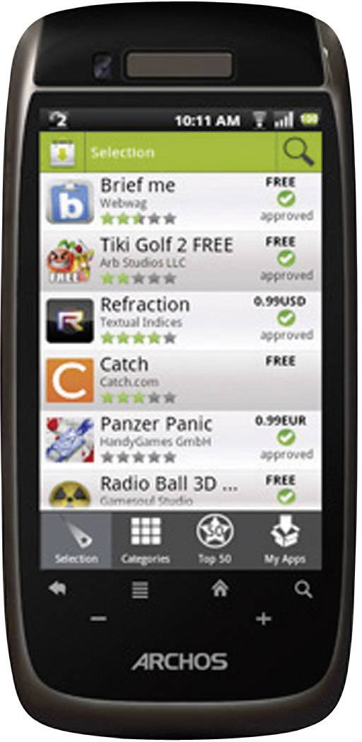 Archos Smart Home Phone schnurloses analog Telefon (Android™, Touch-Farbdisplay, Schwarz)