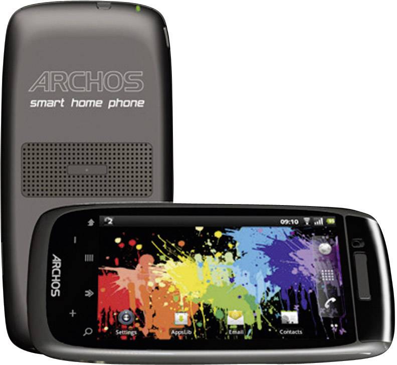 Archos Smart Home Phone schnurloses analog Telefon (Android™, Touch-Farbdisplay, Schwarz)