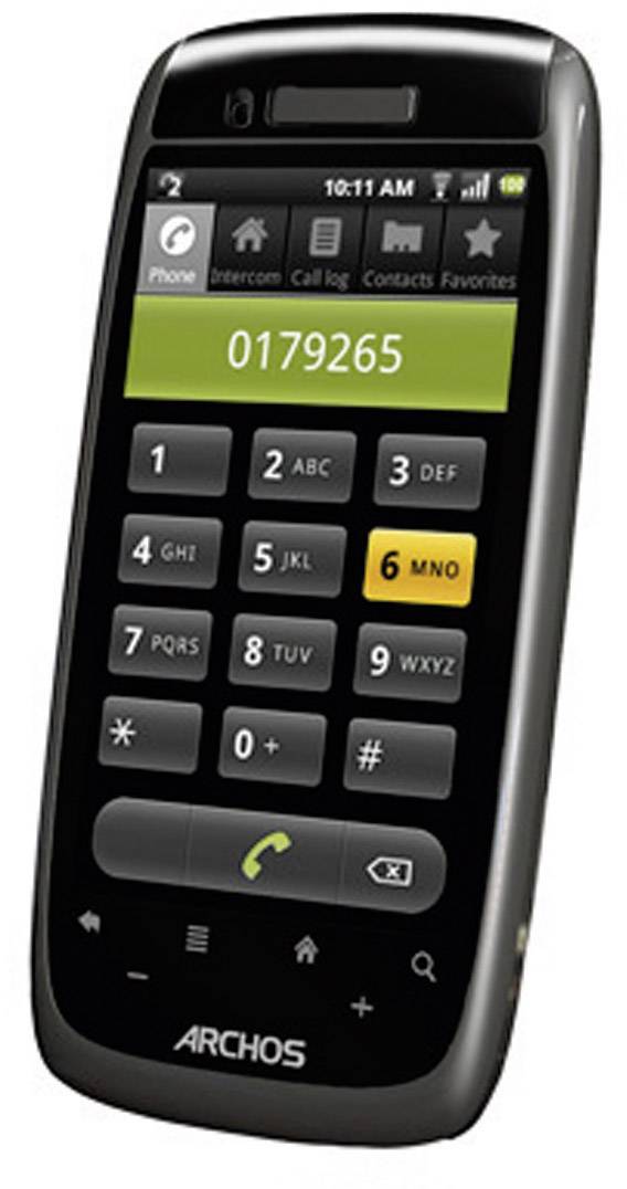 Archos Smart Home Phone schnurloses analog Telefon (Android™, Touch-Farbdisplay, Schwarz)