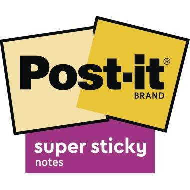 Haftnotiz Super Sticky Notes 76x76mm 74 g/qm 90 Blatt narzissengelb VE=12 Blöcke