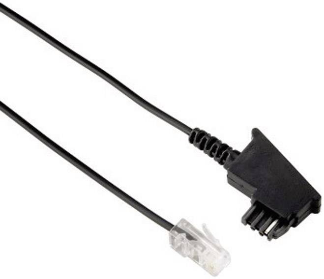 Hama DSL Anschlusskabel [1x TAE-F-Stecker - 1x RJ45-Stecker 8p2c] 10.00m Schwarz